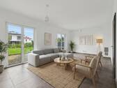 Einrichtungsbeispiel Wohnzimmer - 4 Zimmer Einfamilienhaus zum Kaufen in Eilenburg