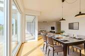 Wohn- und Essbereich KI Staging - 