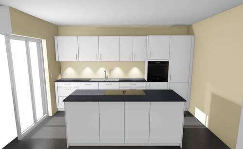 Moderne Küche mit Insel - 