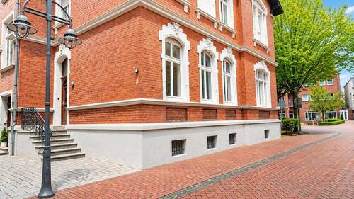 Wohung Steinfurt außen EG - Historische Pracht trifft modernes Wohnen: Exklusive 3-Zimmer Erdgeschosswohnung in Steinfurt