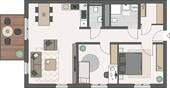 Grundriss Wohnung 08 I 12 - 