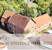 Großer Resthof mit 2 Fam.Haus, Stallungen, Scheune, Garagen & ca. 2.300m² Grundstk., Wiese auf Pacht - Wolfhagen