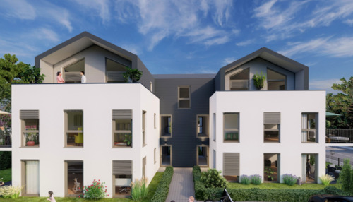 Front - 4-Zimmer-Wohnung hochwertig ausgestattet mit Balkon