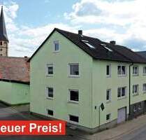 Neuer Preis: Zweifamilienhaus mit Einliegerwohnung und 3 Garagen - Röllbach