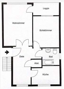 Bild 2 - 2 Zimmer Etagenwohnung in Hamburg