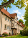 Gebäudeansicht - 'Historische Wohneinheit in denkmalgeschützter Siedlung mit Arbeiterhaus-Charme'