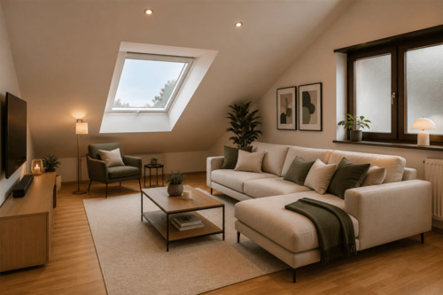 Wohnzimmer DG - virtually staged - 