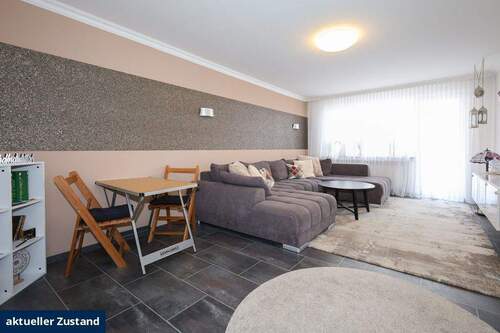 Wohnen/Essen aktueller Zustand - 3 Zimmer Etagenwohnung zum Kaufen in Düsseldorf