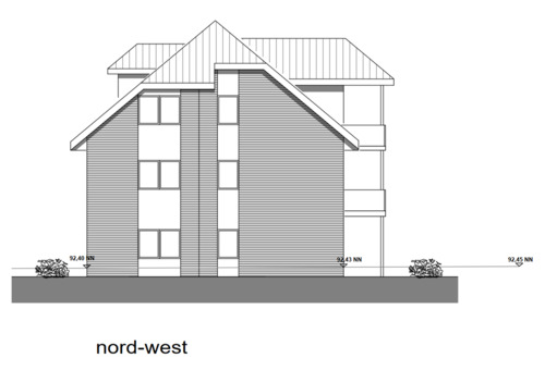 Ansicht Nord-West - 1 Zimmer Mehrfamilienhaus, Wohnhaus in Bünde