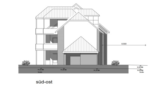 Ansicht Süd-Ost - Mehrfamilienhaus, Wohnhaus mit 558,30 m&sup2; in Bünde zum Kaufen