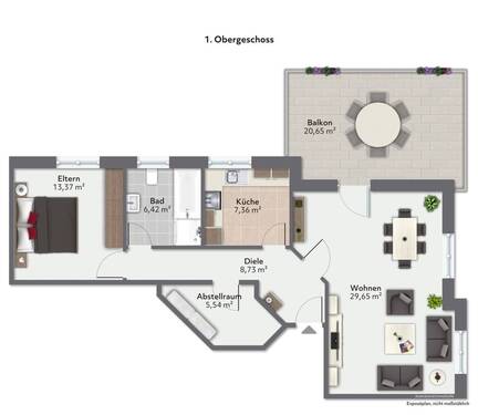 Whg. 5 - 2 Zimmer Etagenwohnung in Oldenburg