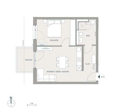 Wohnung 3.2.2 im Dachgeschoss - 