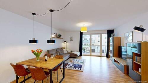 Wohnbereich mit viel Platz - Provisionsfrei für Käufer: Moderne 3-Zimmer-Wohnung mit Balkon und Garagenstellplatz in Hamm-Mitte