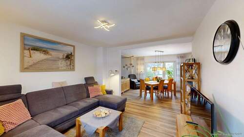 Offener Wohn- und Essbereich - Provisionsfrei für Käufer: Doppelhaushälfte mit großem Garten in Sackgassenlage in Hamm Osten