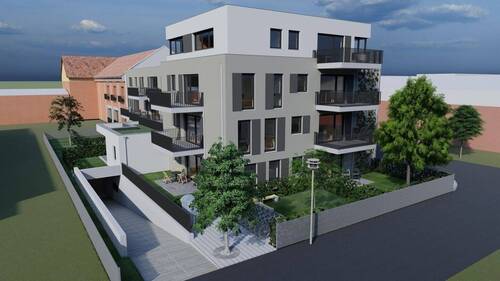 Seitenansicht Wohnanlage - 2 Zimmer Etagenwohnung zum Kaufen in Fürth