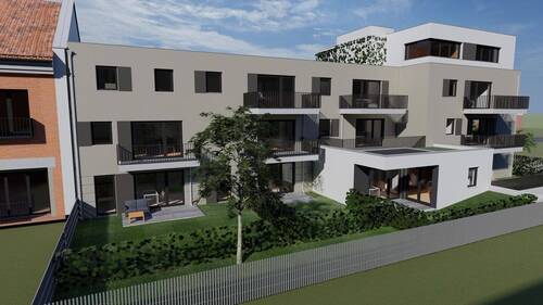Rückansicht Gartenseite - Etagenwohnung mit 74,20 m&sup2; in Fürth zum Kaufen