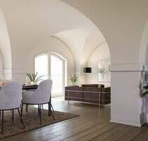 Erstbezug nach Denkmalsanierung - Wunderschöne Wohnung mit Stadtgarten, Terrasse und Kreuzgewölbe - Amberg
