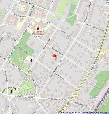 Lageplan - 4 Zimmer Etagenwohnung zum Kaufen in Dresden