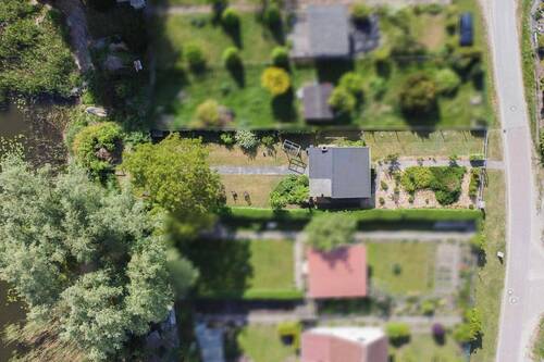 Draufsicht Grundstück - 1 Zimmer Bungalow zum Kaufen in Gartz (Oder)
