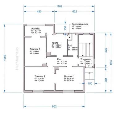 Erdgeschoss.jpg - 8 Zimmer Einfamilienhaus in Böhlen