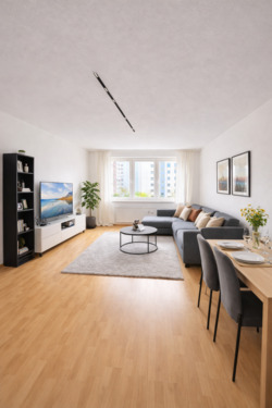 Wohnzimmer - virtually staged - Attraktive Wohnung in Eimsbüttel - ideal für WG-Nutzung