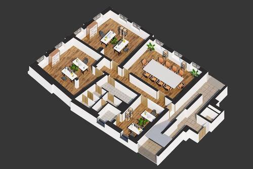 Perspektive 3D Büro EG Wittenberger Straße 25 - 