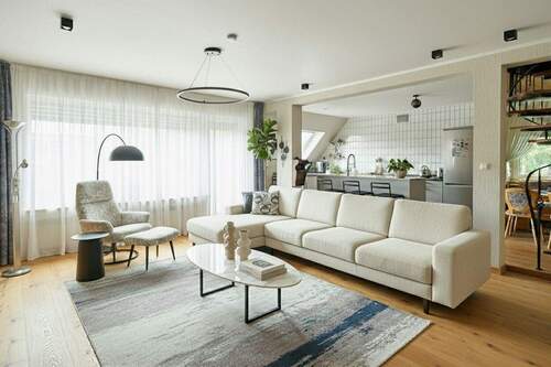 Wohnzimmer Obergeschoss illustriert - 