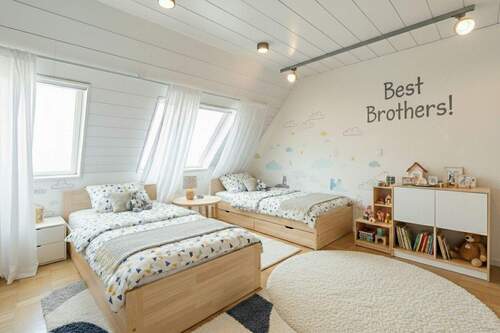 Kinderzimmer Obergeschoss illustriert - 