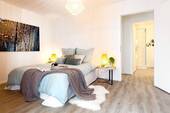 Das wird schön... Beispiel Schlafzimmer nach Reno - Erstbezug nach Renovierung - Hübsche Erdgeschosswohnung mit neuem Tageslichtbad und Balkon