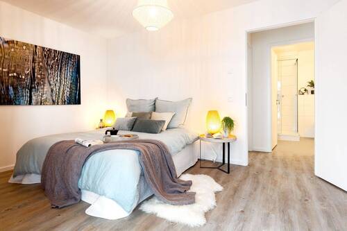 Das wird schön... Beispiel Schlafzimmer nach Reno - Erstbezug nach Renovierung - Hübsche Erdgeschosswohnung mit neuem Tageslichtbad und Balkon