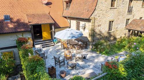 Herrliche Südterrasse im Mühlengebäude - 