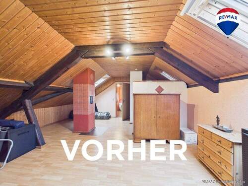 RE/MAX Immobilien DeLux Zweifamilienhaus Wadern-Lockweiler Dachgeschoss vorher - 