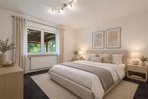 Schlafzimmer virtuell möbliert - 