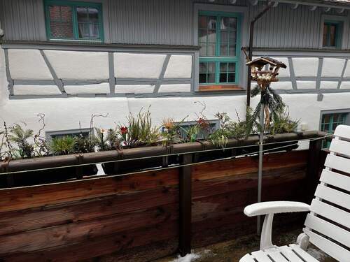 Der Balkon im zweiten Obergeschoss - 