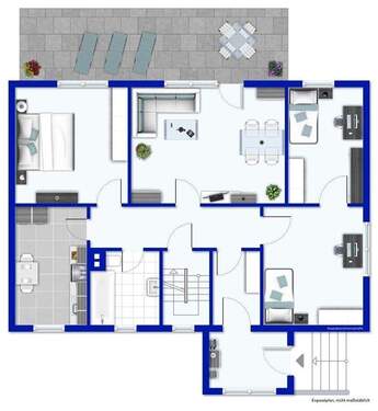 Einrichtungsbeispiel EG Wohnhaus - 