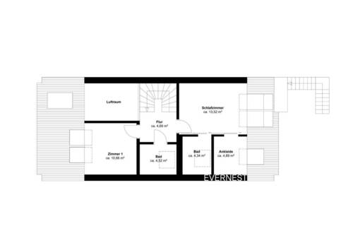 Beispiel für Neubau 1 OG - 