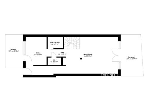 Beispiel für Neubau 2 EG - 