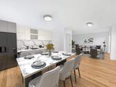 Wohn- und Esszimmer - Digitales Staging - 