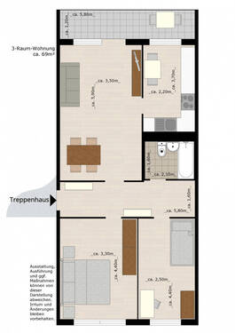 Bild 4 - Etagenwohnung mit 68,60 m&sup2; in Dessau-Roßlau zur Miete