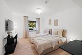 Schlafzimmer - Modernes, vollständig möbliertes Apartment in Alzey - sofort einziehen und wohlfühlen