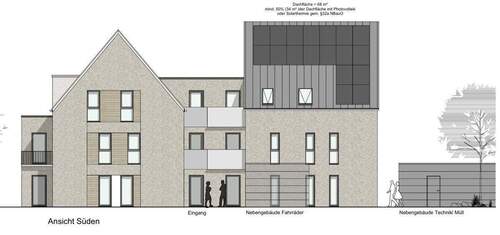 Ansicht Süden - 2 Zimmer Etagenwohnung zum Kaufen in Moormerland