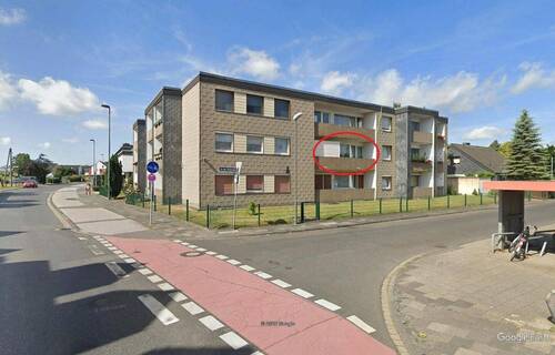 Balkonseite d. Gebäudes - Etagenwohnung mit 60,00 m&sup2; in Meerbusch zum Kaufen