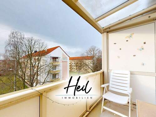 Ansicht - Leerstehende 3-Zimmer Wohnung mit Balkon in Groitzsch