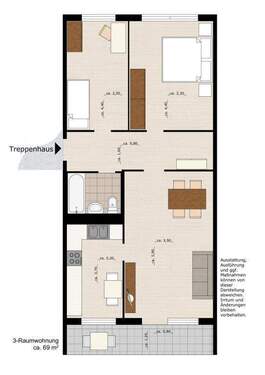 Bild 2 - 3 Zimmer Etagenwohnung zur Miete in Dessau-Roßlau