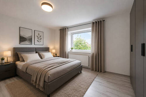Schlafzimmer_gestaged - Etagenwohnung mit 76,40 m&sup2; in Elmshorn zum Kaufen
