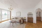 Visualisierung Wohnzimmer - Wohnen wie ein Olympiagewinner - Exklusive Terrassenwohnung im Olympiadorf!