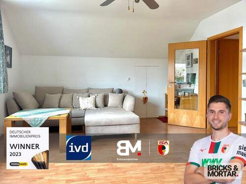 Titelbild - Helle 59 m² Dachgeschosswohnung mit Blick ins Grüne in Friedberg