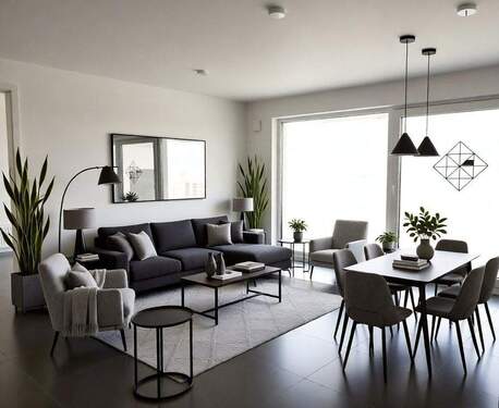 Wohn-/Esszimmer (KI-Interio) - Etagenwohnung mit 114,00 m&sup2; in 73230 Kirchheim zum Kaufen