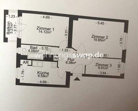 Bild 1 - Etagenwohnung mit 71,00 m&sup2; in Berlin zur Miete