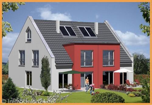 Bild 1 - 5 6 6. 0 0 0,- für 1 3 0 qm NEUBAU Doppelhaushälfte auf 4 5 6 qm Grund in BESTLAGE